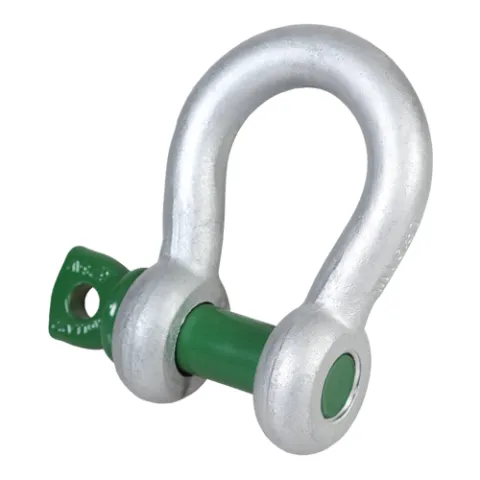 Main picture Green Pin Bow Shackle with collar pin	